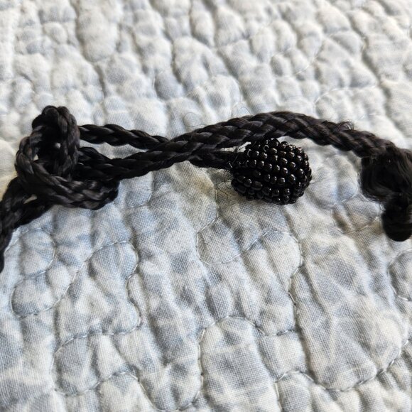 Vintage Lancome Black Beaded Bag/Evening Bag/Cocktail Purse - Picture 5 of 7